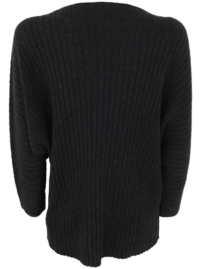 Shop Liviana Conti Crew Neck Oversized Sweater In Slate