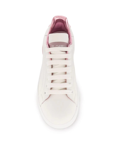 Shop Dolce & Gabbana Sneakers In White Pink