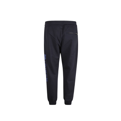 Alexander Mcqueen Cotton Logo Sweatpants Men In Blue