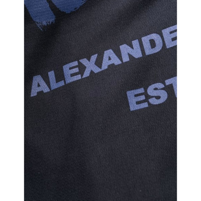 Alexander Mcqueen Cotton Logo Sweatpants Men In Blue