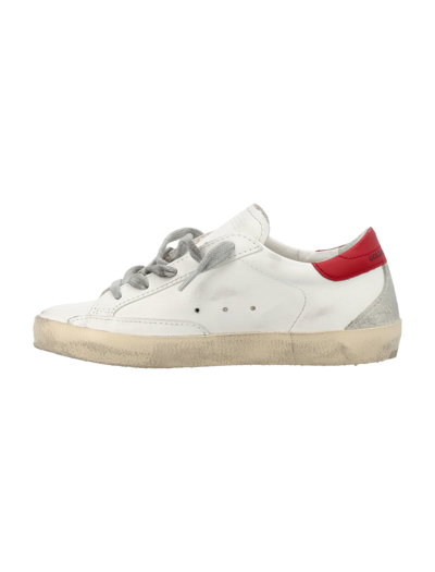 Shop Golden Goose Super-star Classic In White/ice/red