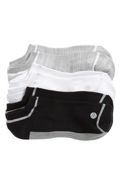 Shop Zella 3-pack Low Training Socks In White Multi