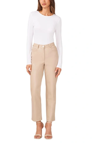 Halogen Crewneck Long Sleeve T-shirt In Bright White
