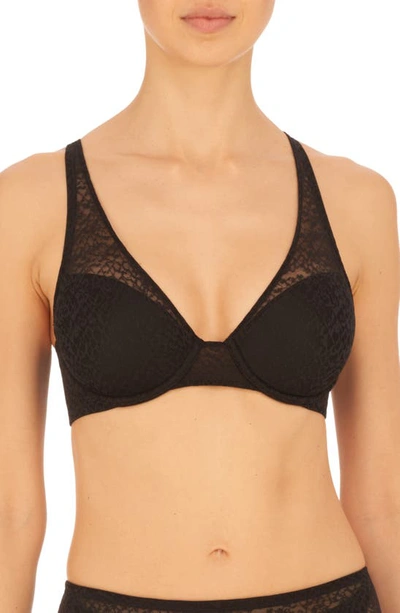 Shop Natori Pretty Smooth Underwire Contour Bra In Black