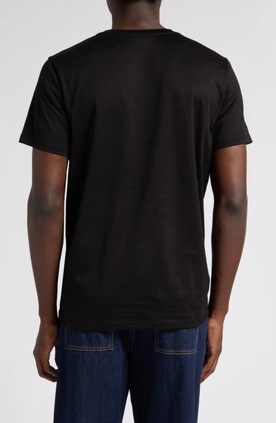 Shop Moncler Double Logo Patch T-shirt In Black