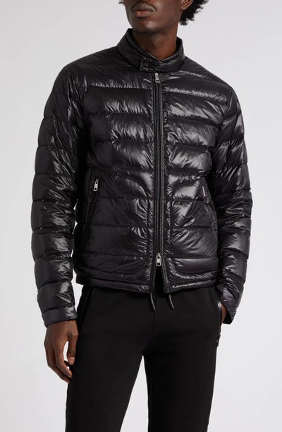 Shop Moncler Acorus Quilted Down Puffer Jacket In Black