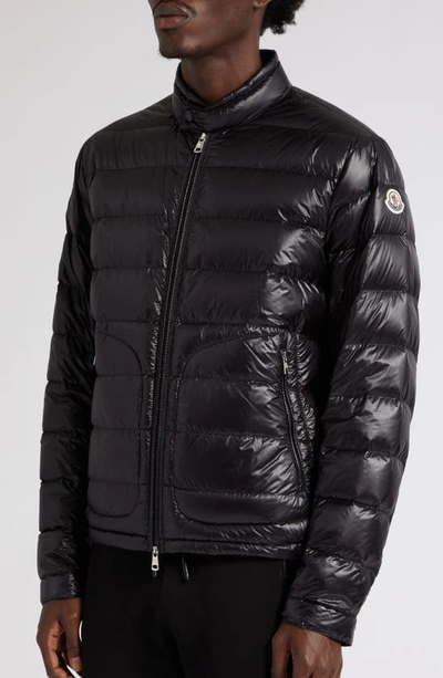 Shop Moncler Acorus Quilted Down Puffer Jacket In Black