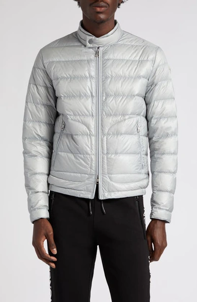 Shop Moncler Acorus Quilted Down Puffer Jacket In Gray