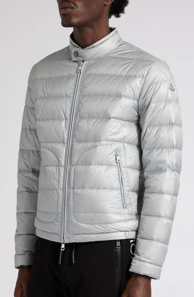 Shop Moncler Acorus Quilted Down Puffer Jacket In Gray