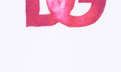 Shop Dolce & Gabbana Kids' Dg Logo Graphic T-shirt In Fuchsia Multiprint