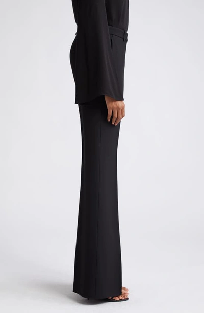 Shop Michael Kors Haylee Crepe Flare Leg Trousers In Black