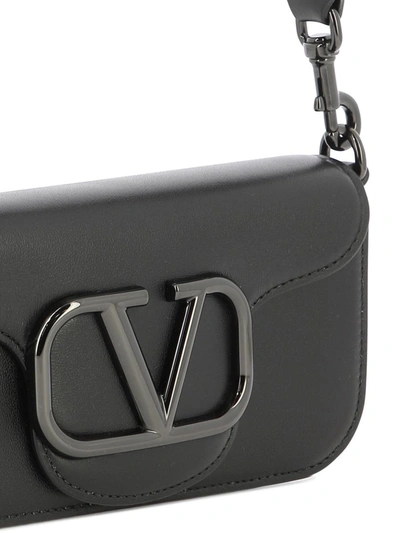 Shop Valentino Garavani "mini Locò  Garavani" Crossbody Bag In Black