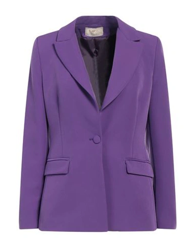 Shop Kaos Jeans Woman Blazer Purple Size 6 Polyester, Elastane
