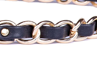 Linea Pelle Drape Chain Belt In Black