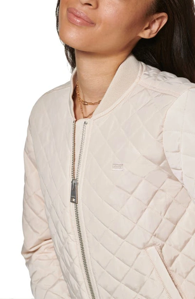 Shop Levi's® Quilted Bomber Jacket In Natural
