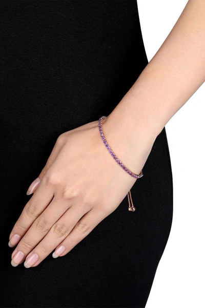 Shop Delmar Purple Amethyst Adjustable Tassel Bracelet
