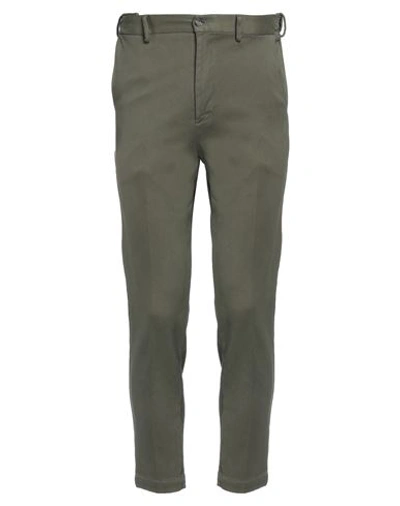 Shop As You Are Man Pants Military Green Size 36 Cotton, Elastane