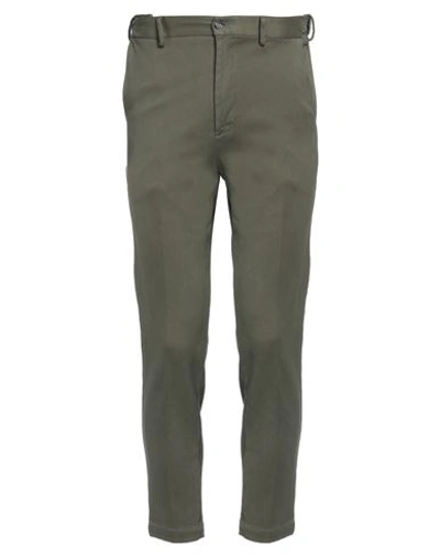 As You Are Man Pants Military Green Size 34 Cotton, Elastane In Green