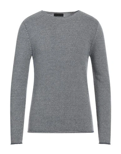 Lucques Man Sweater Slate Blue Size 42 Merino Wool, Viscose, Polyamide, Cashmere In Blue