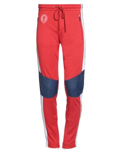 Bikkembergs Man Pants Red Size L Polyester, Cotton In Red
