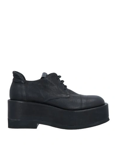 Shop Ixos Woman Lace-up Shoes Black Size 8 Soft Leather