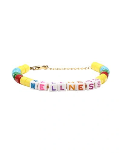 Sporty And Rich Sporty & Rich Woman Bracelet Yellow Size - Plastic, Metal In Yellow