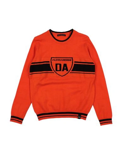 Shop Daniele Alessandrini Toddler Boy Sweater Orange Size 6 Viscose, Nylon