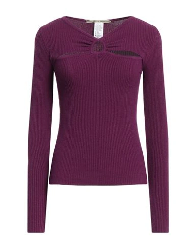 Angela Davis Woman Sweater Plum Size M Viscose, Polyester, Polyamide In Purple