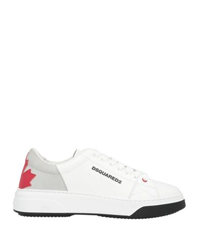 Shop Dsquared2 Man Sneakers White Size 9 Soft Leather