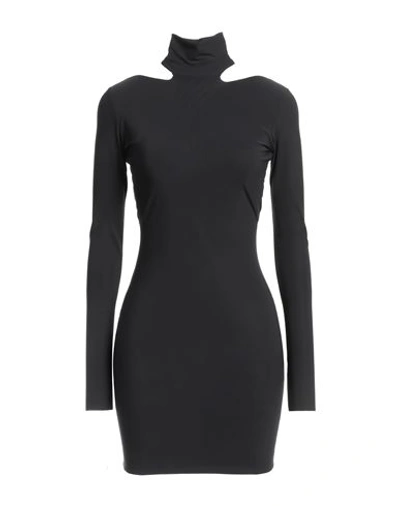 Shop Amazuìn Woman Mini Dress Black Size Onesize Polyamide, Elastane
