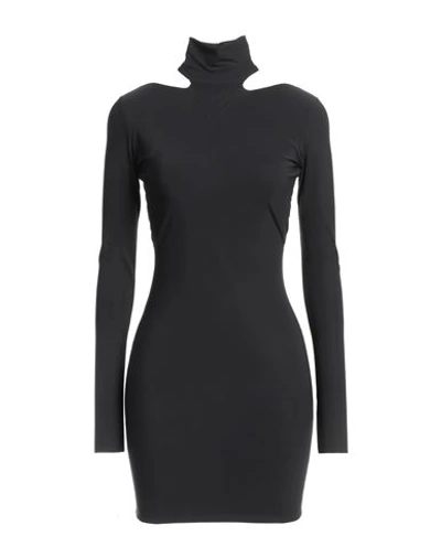 Amazuìn Clara Jersey Mini Dress In Black