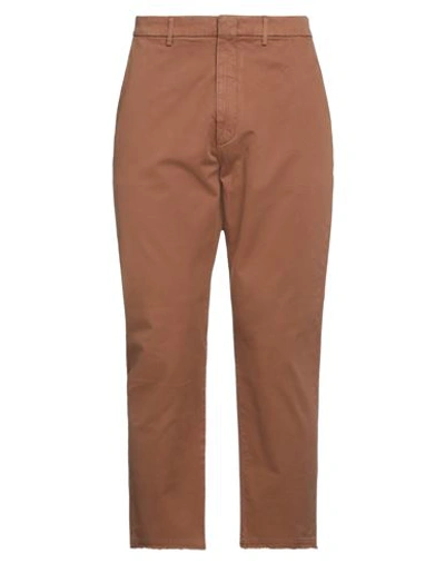 Shop Pence Man Pants Brown Size 36 Cotton, Elastane