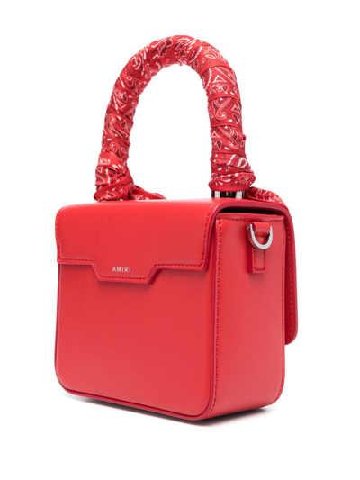 Shop Amiri Ma Micro Tote Bag In Red