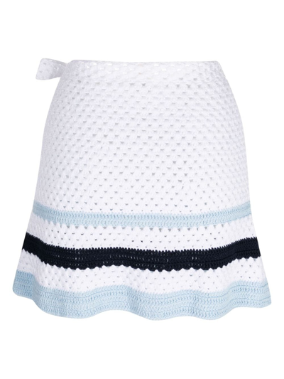 Shop The Upside Crochet-knit A-line Miniskirt In White