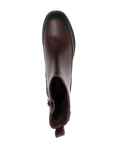Camper Pix  Ankle Boots In Technical Fabric In Red