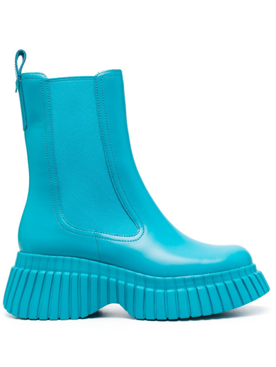 Shop Camper 70mm Mid-heel Ankle Boots In Blue