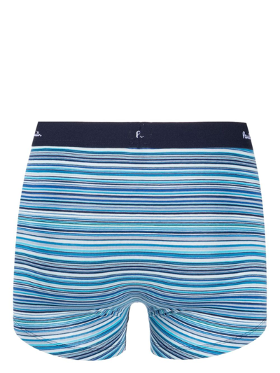 Shop Paul Smith Logo-waistband Striped Boxers (pack Of Five) In Multicolour
