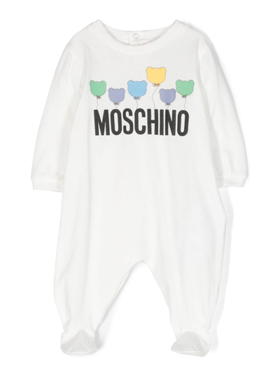Moschino Logo-print Cotton Pajama In White