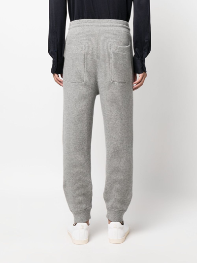 Brunello Cucinelli Drawstring Cashmere Track Pants In Grey