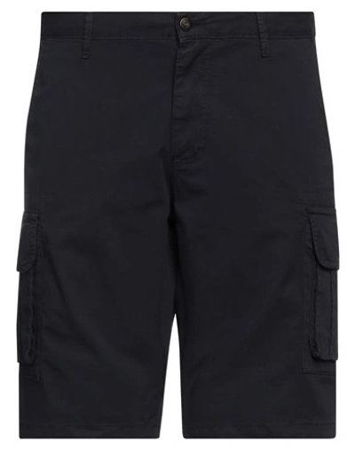 Shop Squad² Man Shorts & Bermuda Shorts Navy Blue Size 30 Cotton, Elastane