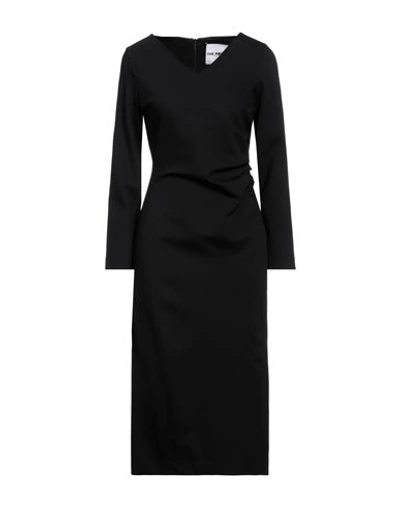 Shop The Abito Milano Woman Midi Dress Black Size 10 Viscose, Polyamide, Elastane