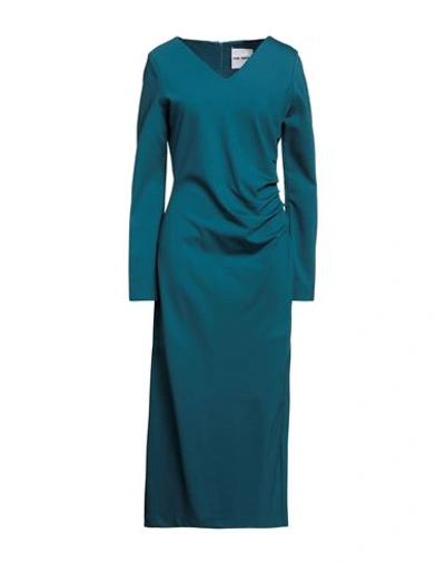 Shop The Abito Milano Woman Midi Dress Deep Jade Size 4 Viscose, Polyamide, Elastane In Green
