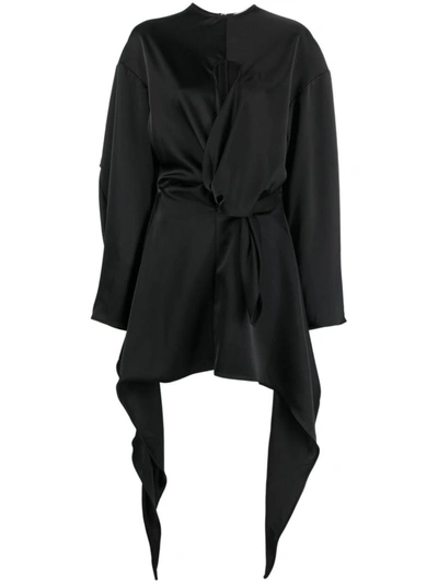 Shop Attico The  'louie' Mini Dress In Black