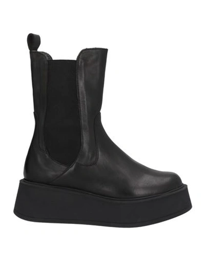 Shop Paola Ferri Woman Ankle Boots Black Size 10 Soft Leather