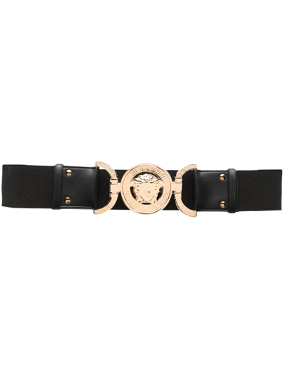 Versace - Black Leather Medusa Belt 95