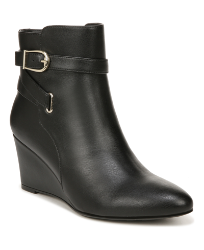 Shop Lifestride Gio Boot Booties In Black Faux Leather