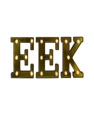 Northlight 6.5in Led Lighted Eek Halloween Marquee Sign Window Silhouette In Black