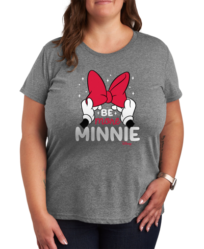 Shop Air Waves Trendy Plus Size Minnie Mouse Graphic T-shirt In Gray