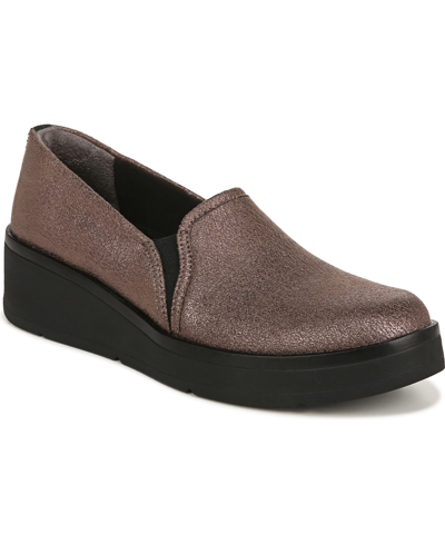 Shop Bzees Free Spirit Washable Slip-ons In Bronze Brown Crackle Fabric