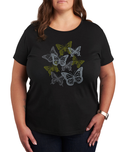 Shop Air Waves Trendy Plus Size Graphic T-shirt In Black